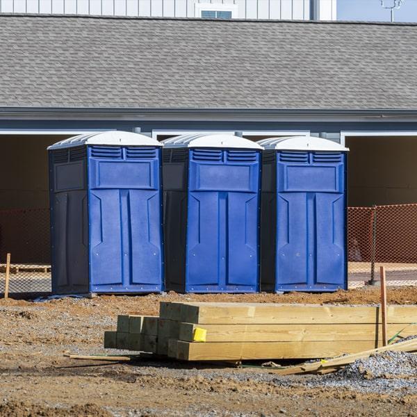 Heavy-duty construction site porta potty in North Myrtle Beach, South Carolina