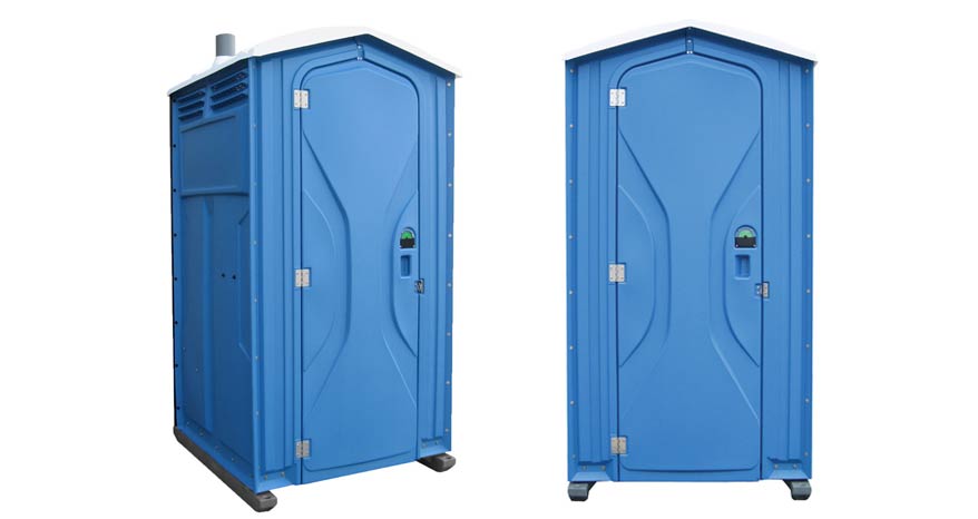 Long-term porta potty units on site in North Myrtle Beach, South Carolina